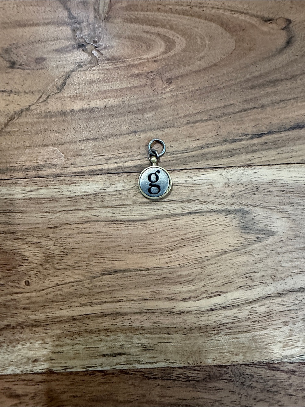 Waxing poetic charms-Mixed Metal Initial & Coin Charms - Gold and Silver - Picture 7 of 7